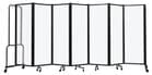13.5'W x 6'H Frosted Acrylic Folding Mobile Room Divider