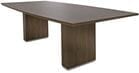 108" x 48" Custom Modern Boat-Shaped Conference Table w/Cable Channel Bases