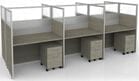 Sync Double-Sided Custom Cubicles - 57&quotH 4-Person Workstation