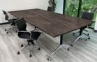 Solid Wood Modular Flip Top Conference Table - 72" x 142" Size