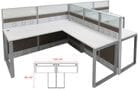 TrendSpaces Premium 2 Person L-Shaped Cubicle