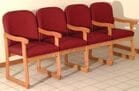 Quadruple Sled Base Chair w/ Arms