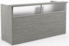 84&quotW Custom Reception Desk with Frosted Glass Window