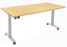 71&quotW x 36&quotD Electric Lift Sit-to-Stand Desk with Wheels