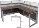 TrendSpaces Premium L-Shaped Cubicle  