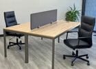 Contrasts Rustic 71&quotW 2-Person Benching Workstation