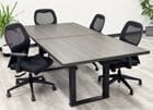 8' x 4' Sophisticate Series Electric Lift Meeting Table