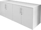 White 4-Door Locking Storage Credenza