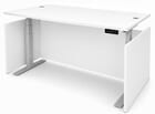 White Adjustable Height Rectangular Front Desk