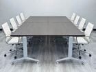 72" x 142" Converge Easy Flip Modular Solid Wood Conference Table