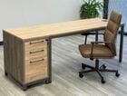Contrasts Rustic 63&quotW Desk with Freestanding File - Add On Workstation