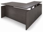71&quot x 84&quot Enclosed Fully Height Adjustable Executive L-Shaped Desk