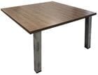 4' x 4' Meeting Table Add-On Section w/ Raw Steel Legs