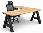 Architect Series 66&quot x 77&quot Solid Hardwood L-Shaped Desk