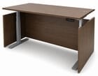 Modern Walnut Adjustable Height Rectangular Front Desk