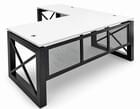 Xdustrial  Series 71&quotW x 83&quotD Executive Black Metal Frame L-Shaped Desk