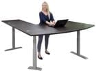 71&quotW x 89&quotD Fully Height Adjustable Bow Front L-Desk - See Other Sizes - Available in 6 Colors!
