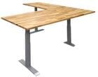 71" x 84" Solid Beech Wood  L-Shaped Electric Lift Desk