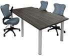 Conference Tables w/ Round Post Legs in 6' x 4' Size - See Other Sizes & Color Below