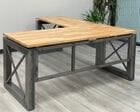 Xdustrial Series 66&quotW x 78&quotD Solid Wood and Raw Frame L-Shaped Desk