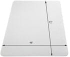 48" x 72" Hard Floor Non-Studded .10" Thick Rectangular Chair Mat w/Beveled Edges