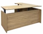 Beaumont Fully Height Adjustable Executive L-Shaped Desk - 71&quotW x 71&quotD