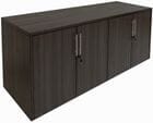 Charcoal 4-Door Locking Storage Credenza