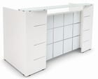 Glass Front Reception Desk in 5 Colors!