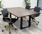 8' x 3' or 6' x 4' Sophisticate Series Solid Wood Electric Lift Meeting Table