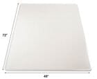 48" x 72" High Pile Carpet .25" Thick Rectangular Chair Mat w/Beveled Edges