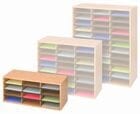 Economy Oak Finish Literature Organizers - 12 Pocket Organizer