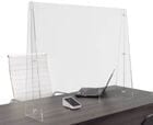 Premium 1/4" Thick 36&quotW x 30&quotH Protective Acrylic Sneeze Guard - IN STOCK!
