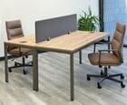 Contrasts Rustic 63&quotW 2-Person Benching Workstation