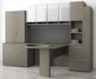 Elite Custom L-Shaped Peninsula Workstation w/Left Return
