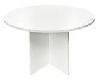 White 42" Round Conference Table