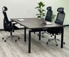 8' Solid Wood Top Technology Table w/Four 48" x 24" Worksurfaces - See Other Sizes Below