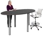 Oval Standing Height Conference Tables in 5 Colors - 8' Length- See Other Sizes