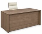 63&quot Urban Walnut Managers Desk w/6 Drawers