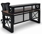 Xdustrial Series 66&quotW x 30&quotD Solid Hardwood and Black Frame Reception Desk