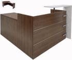 63&quotW  x 79&quotD L-Shaped Reception Desk w/ Floating Counter