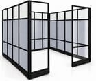 8' x 8' x 7'H Modular Office w/ Sound Absorbing PET Panels & Glass Clear Front Panels - Starter