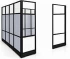 8' x 8' x 7'H Modular Office w/ Sound Absorbing PET Panels & Glass Clear Front Panels - Add On