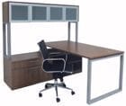 TrendSpaces Layered L-Desk w/Hutch