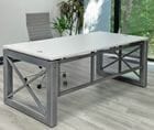 Xdustrial  Series 71&quotW x 36&quotD Executive Raw Metal Frame Desk
