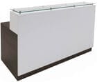 Custom 6'W Reception Desk w/Glass Counter
