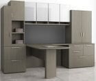 Elite Custom L-Shaped Peninsula Workstation w/Right Return