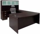 Mocha Conference U-Shaped Workstation w/Hutch