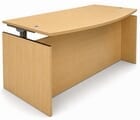 Maple Adjustable Height Bow Front Desk