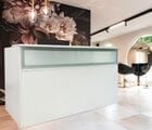 71&quotW White Salon Reception Desk Shell - Drawers Sold Separately