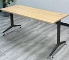 63&quot x 30&quot Converge Easy Flip Training Table in Beaumont Oak